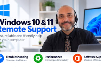 fix windows 10 and 11 issues and provide remote IT support