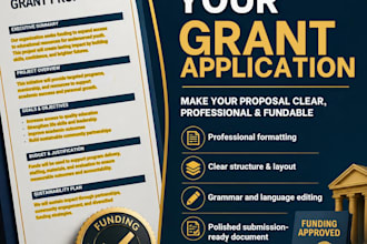 format and edit your grant application