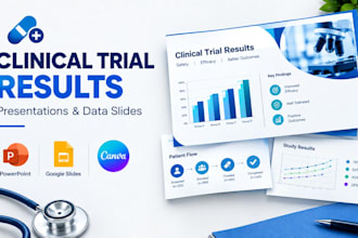 design clinical trial results presentation clinical study data slides
