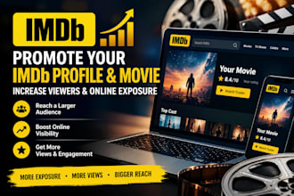 promote your imdb profile and movie to increase viewers and online exposure