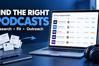 targeted podcast research for podcast outreach, pitching
