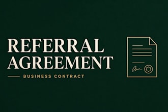 draft a professional referral agreement for your business