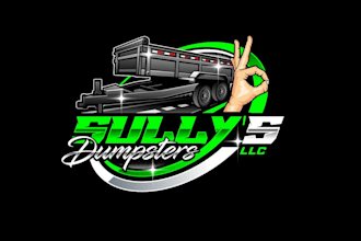 do modern gorgeous dumpster logo with unlimited revision