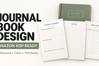 design a professional journal book for amazon KDP