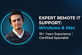 be your remote IT support specialist for windows, mac, and network problems