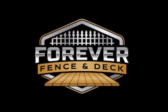 make an amazing eye catching  fence logo design with free vector file