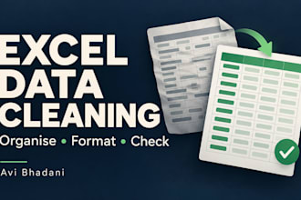 clean, organise and format your excel spreadsheet data