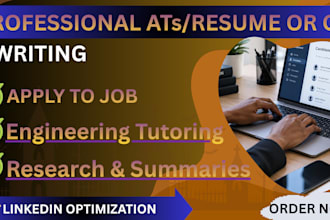 research, summaries, engineering tutoring, technical writing