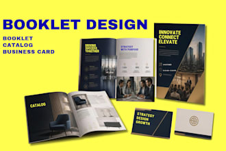 design corporate booklet catalog business card and event poster