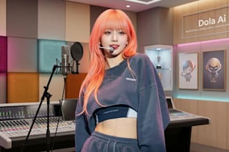 create a custom kpop cover song with korean lyrics female rock, korean vocalist