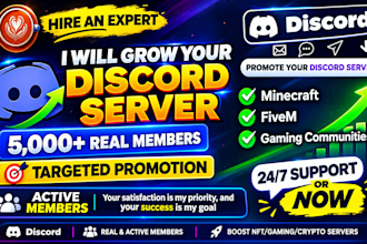 gaming server promotion, roblox, fivem, unity, discord server promotion, nft ads