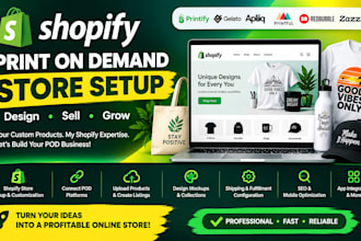 setup shopify print on demand store via apliiq galato redbubble printify zazzle