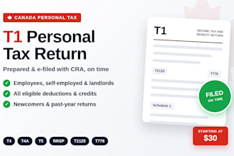 prepare and file your canada t1 personal tax return
