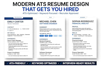 create a professional resume, cv and cover letter design