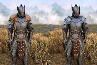 create 3d weapons and armor for skyrim, fallout 4, ffxiv and resident evil