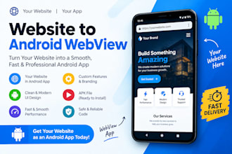 convert your website into android app webview