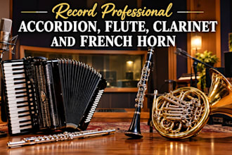 record professional accordion, flute, clarinet and french horn