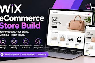 build wix ecommerce store, online shop development, product catalog setup,retail