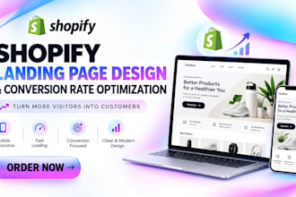 design shopify landing page and conversion rate optimization