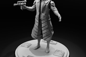 sculpt custom 3d character for 3d printable, action figure,3d articulate, zbrush