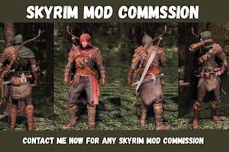 create weapon, armor, assets for skyrim se ae and fallout 4, l4d2, bg3
