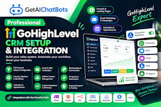 professional gohighlevel CRM setup and integration