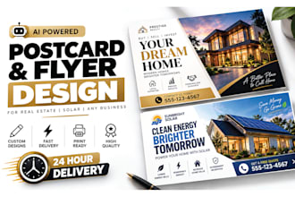 redesign your ai generated design, postcard, flyer for print ready