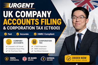do urgent UK company accounts filing and corporation tax ct600