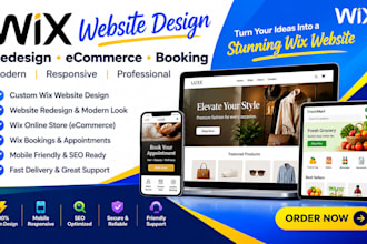 design wix website, redesign wix ecommerce store and booking site