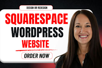 design squarespace website squareup or elementor wordpress website development