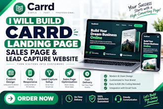 build carrd landing page sales page and lead capture website