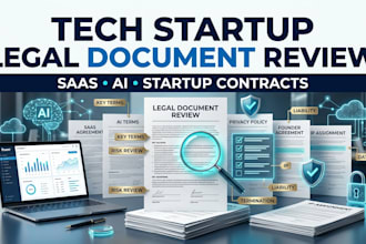 review your tech startup, saas or ai legal documents