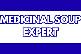 create premium professional black medicinal soup for clients and investors