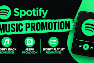 spotify music promotion, spotify track album promotion spotify playlist