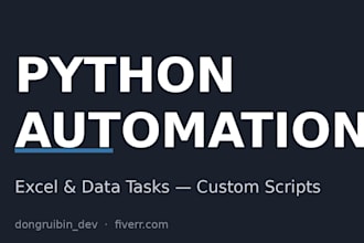 write a python script to automate your excel and data tasks