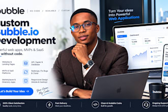 do bubble io website development, build bubble mvp saas as bubble io developer