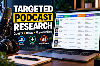 do guest research and host research for targeted podcast opportunities