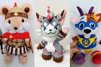 make handmade soft custom plush toy stuffed animal crochet kawaii plushies doll