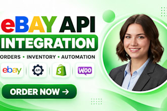 integrate ebay API for orders, inventory, products and automation