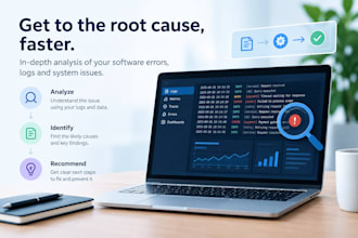 analyze software errors, logs and system issues
