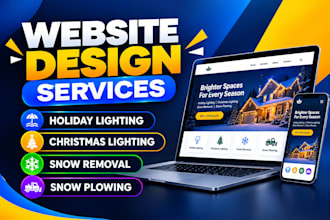design christmas, holiday lighting installation, snow removal website