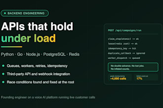 build a backend API in python go or node js