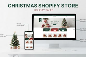 design christmas shopify store for holiday sales and dropshipping