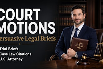 draft legal memorandums, court motions and persuasive briefs