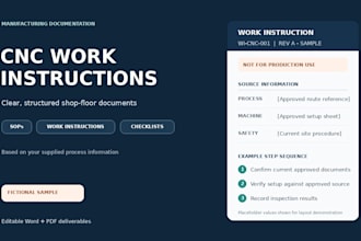 turn your existing cnc process notes into a clear work instruction