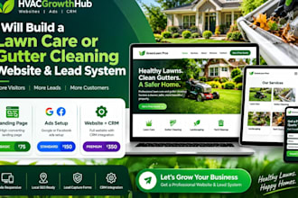 design lawncare website gutter cleaning site generate lawncare lead gutter lead