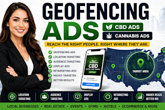 setup high converting geofencing ads, cbd ads, cannabis ads, geofencing campaign