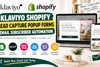klaviyo shopify lead capture popup forms email subscriber automation campaigns