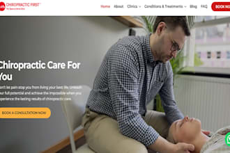 design wix chiropractor website chiropractic clinic booking SEO website