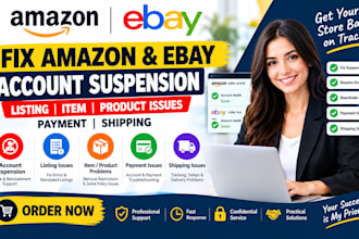 fix amazon ebay accout suspension listing item product issues payment shipping